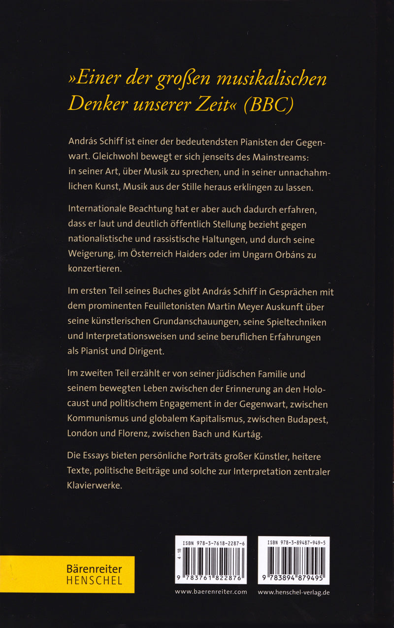 Sir András Schiff: Musik kommt aus der Stille