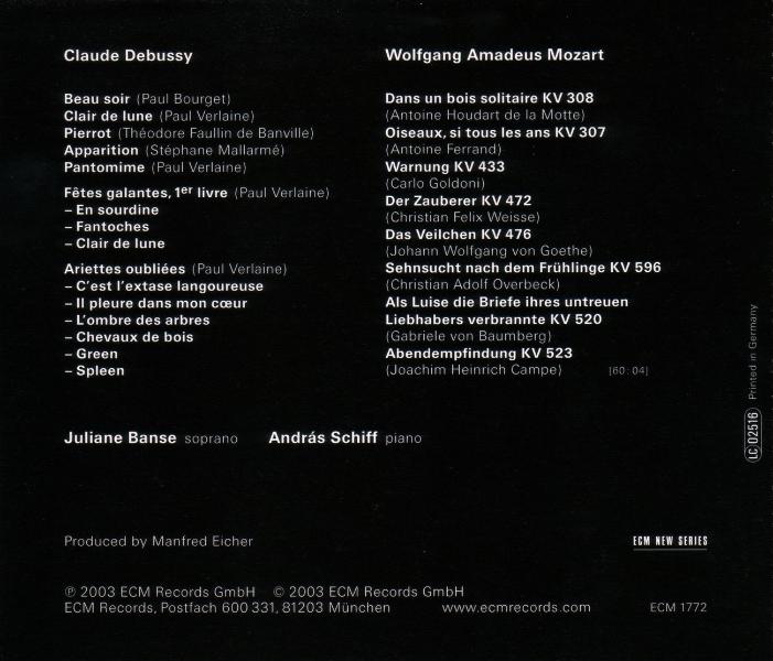 András Schiff, Juliane Banse: Debussy, Mozart