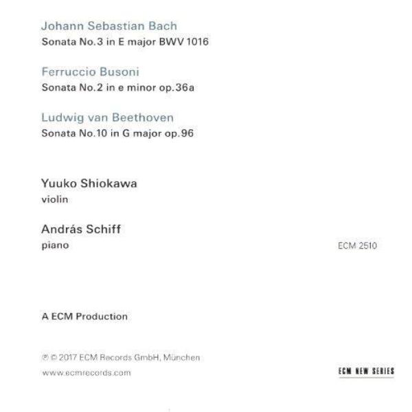 András Schiff, Yuuko Shiokawa: Bach, Busoni, Beethoven